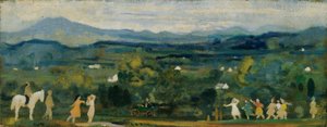 De Geboorte van het Groen door Arthur Bowen Davies